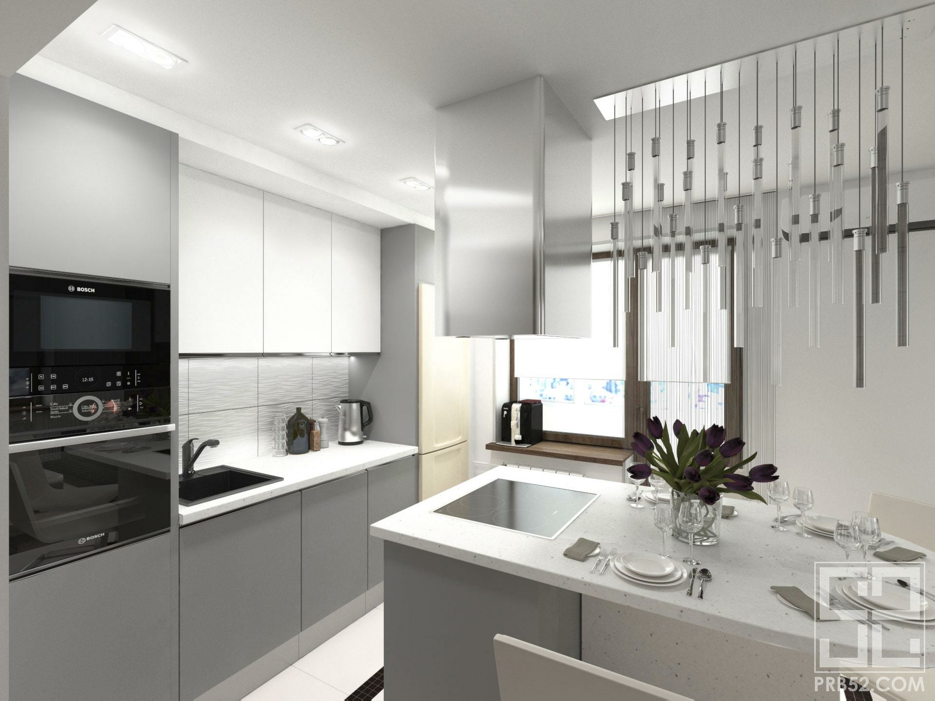 дизайн интерьера кухни совмещенной с гостиной