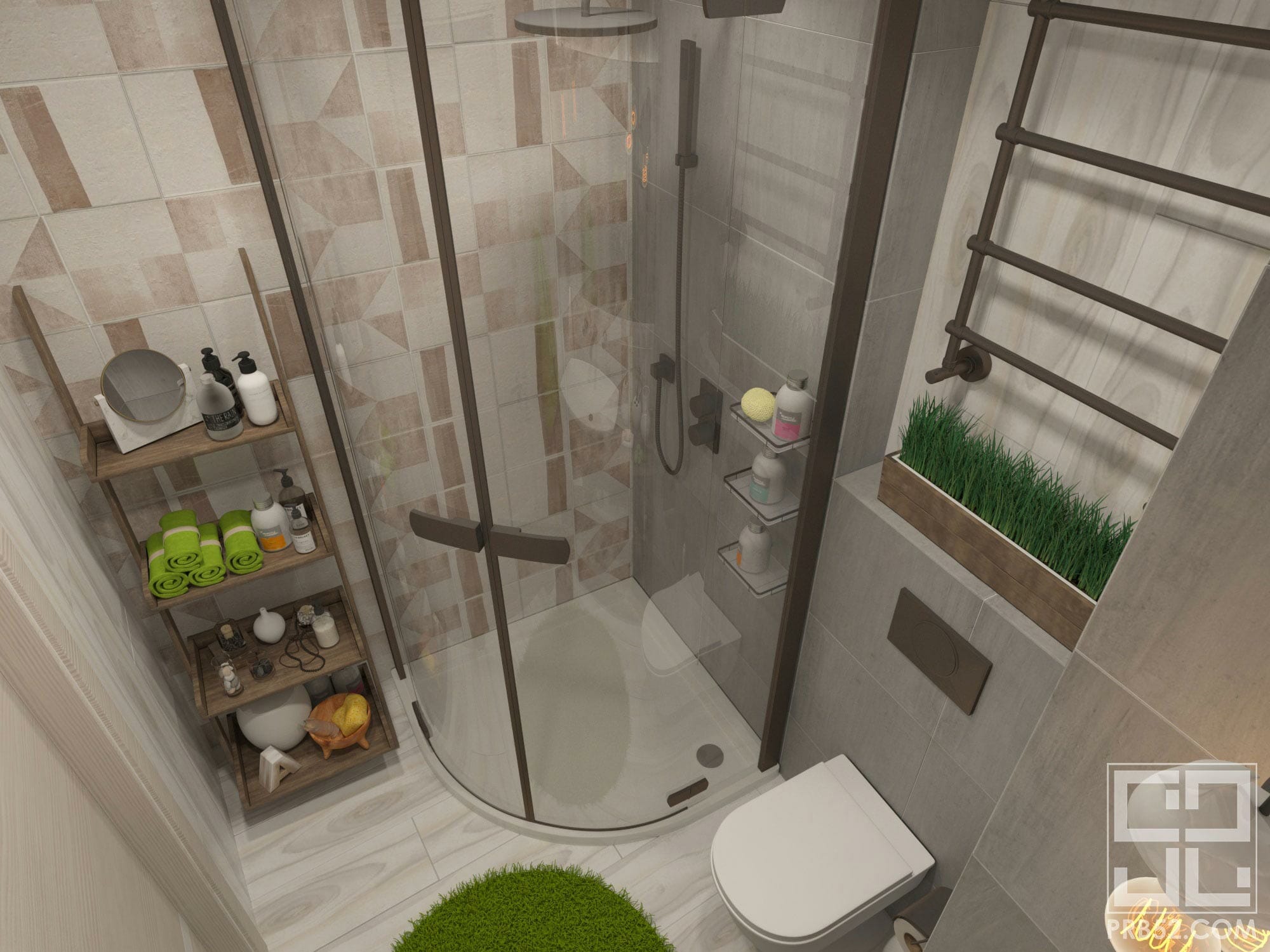 дизайн интерьера ванной комнаты в стиле лофт