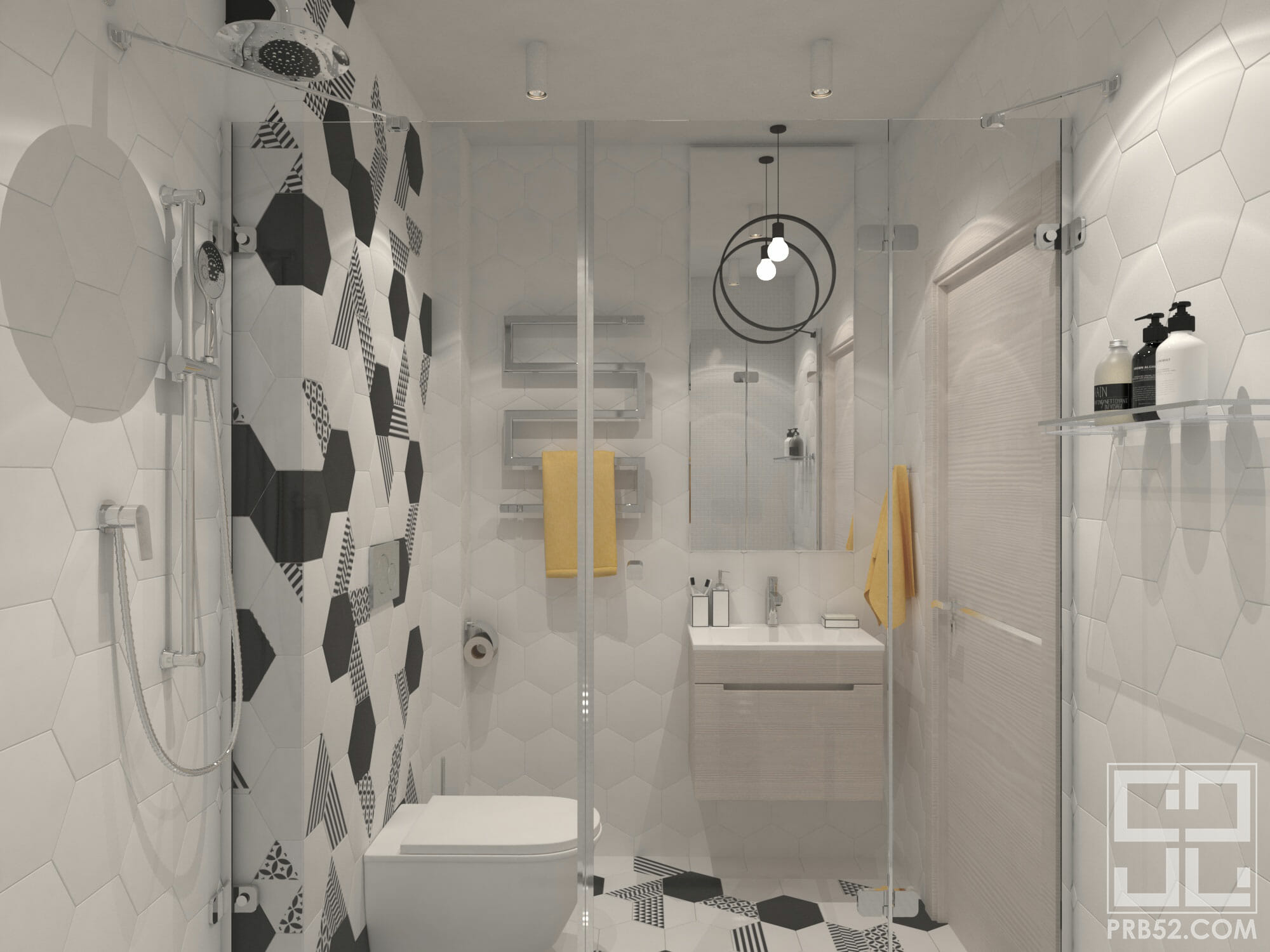 дизайн интерьера современной ванной комнаты